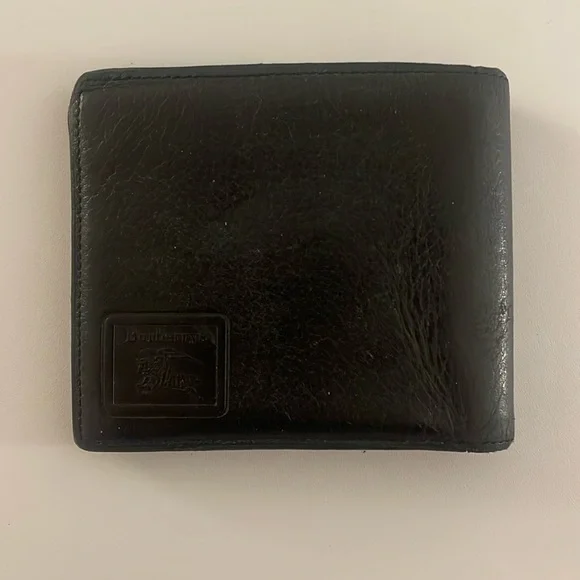 Burberry Bi Fold Wallet Men Black Authentic “Clean” - Picture 2 of 5